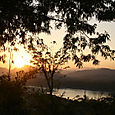 COUCHER DE SOLEIL SUR LE MEKONG