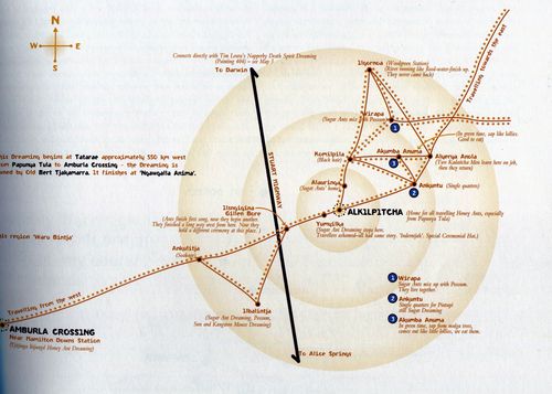 JOHNNY LYNCH TJAPANGATI ARANDA LA CARTE DU REVE DE LA FOURMI A MIEL