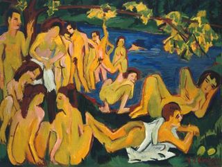 Kirchner_Bathers_at_Mortizburg_1909