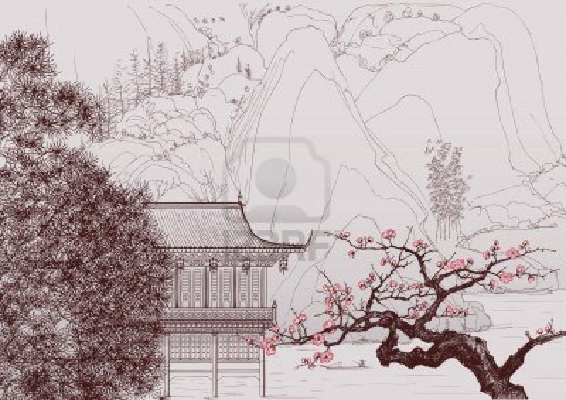 9805808-vector-illustration-d-39-un-paysage-chinois-dans-le-style-de-la-peinture-chinoise-ancienne