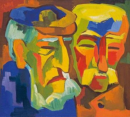 Karl-schmidt-rottluff-deux-paysans