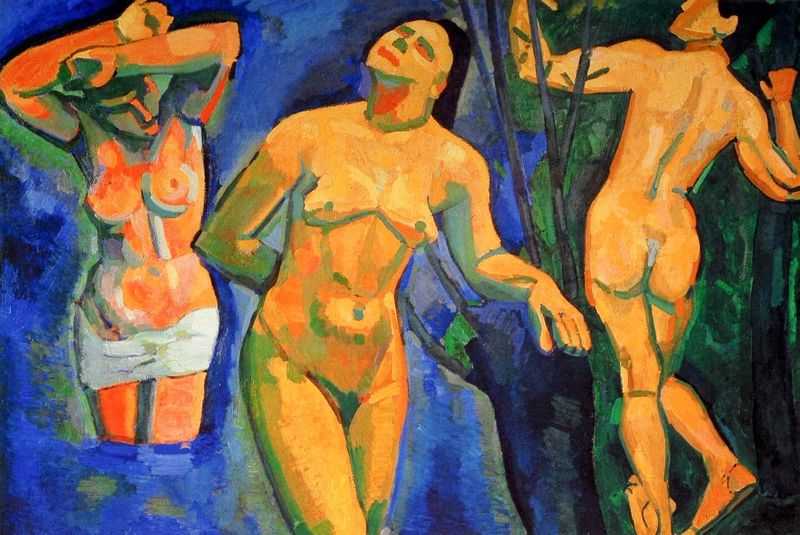 Derain, Baigneuses,  1907, 132 x194 cm, MoMa