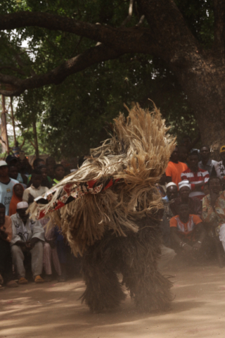 NIGERIA - Baton de danse Shango - Bois, belle pati…